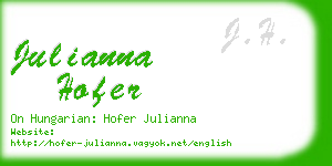 julianna hofer business card